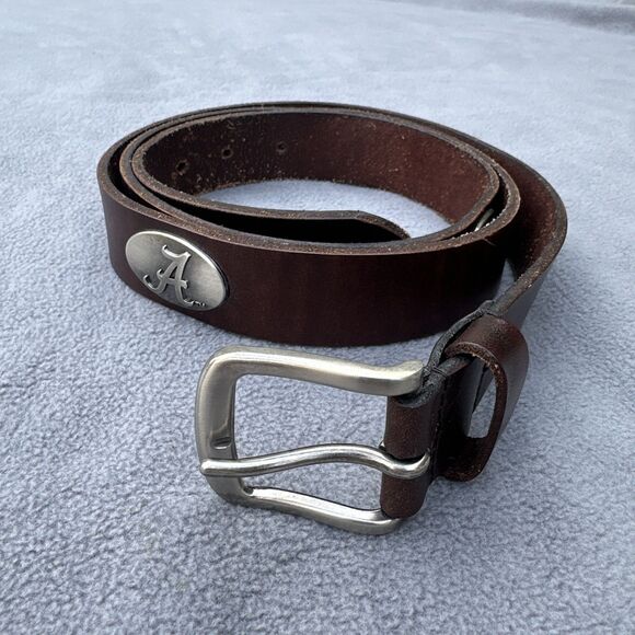 University Alabama Crimson Tide Zep-Pro Full Grain Leather Belt Men’s 46 Brown - Picture 6 of 6